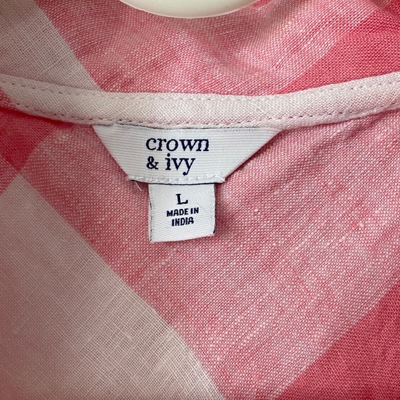 Crown & Ivy Pink and White Checkered Sun Dress - Picture 2 of 10